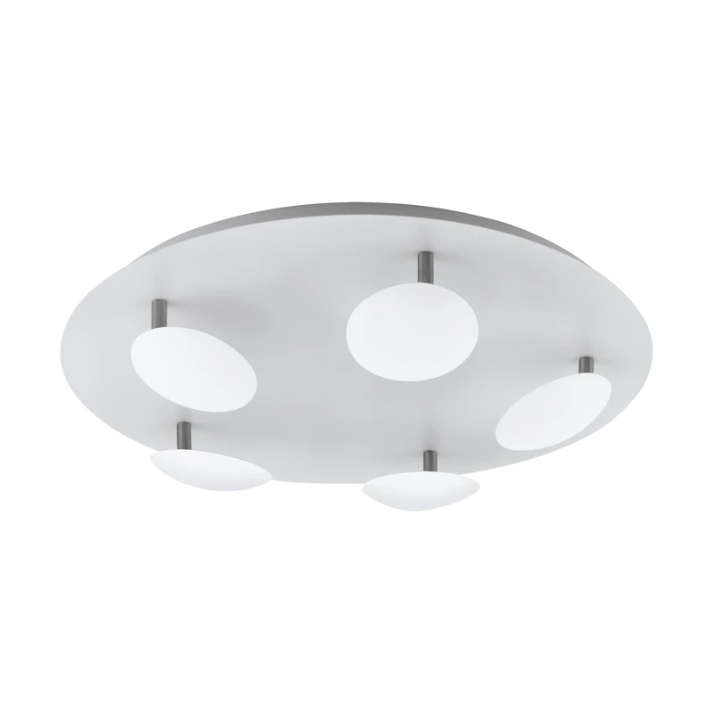 EGLO Certino Ceiling Light, Steel, 4.5 W, White, Matte Nickel