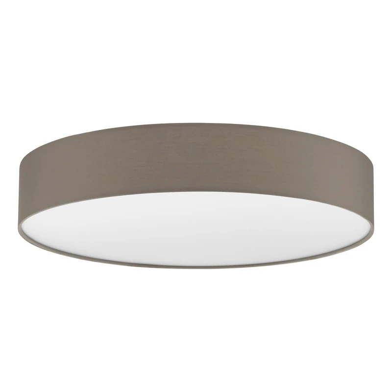 Eglo LED Flush Ceiling Light Fitting Romao 3, Lighting Made of White Steel, Plastic and Fabric, with Remote Control, Warm – Cool White, Night Light, dimmable lamp, Ø 22.4 inches