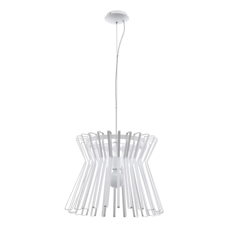 EGLO 97978 Pendant Light from The Locubin Series Made of Steel in White.