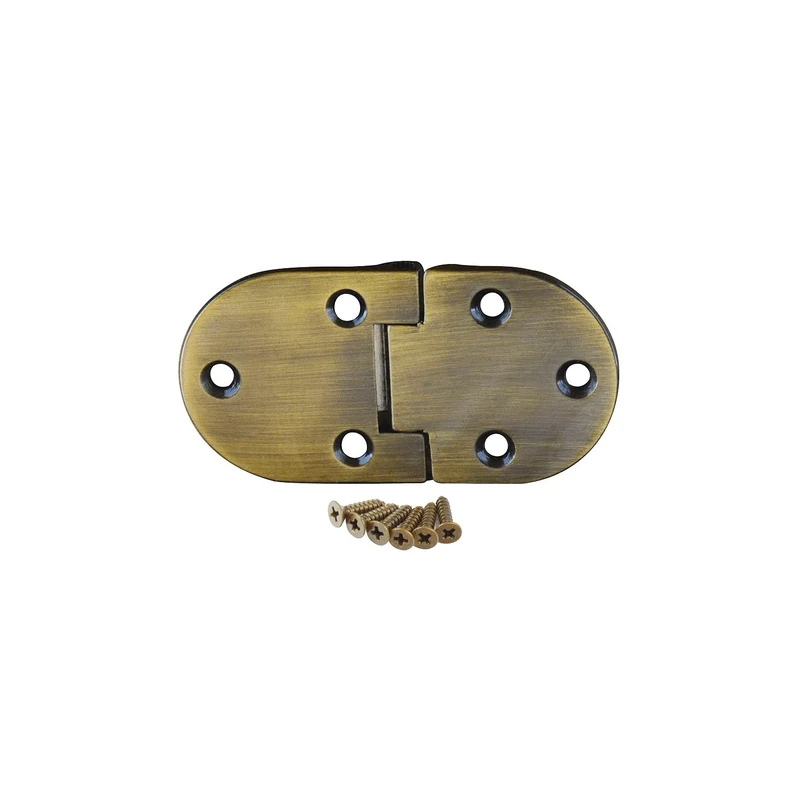 Baltimore Hardware Butler Tray Hinge, Brushed Antique Brass - 8 Pack