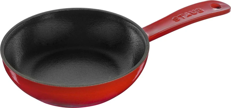Staub 40501-146 Skillet Cherry Frying Pan, 6.3 inches (16 cm), Enameled Casting, Iron, Induction Compatible
