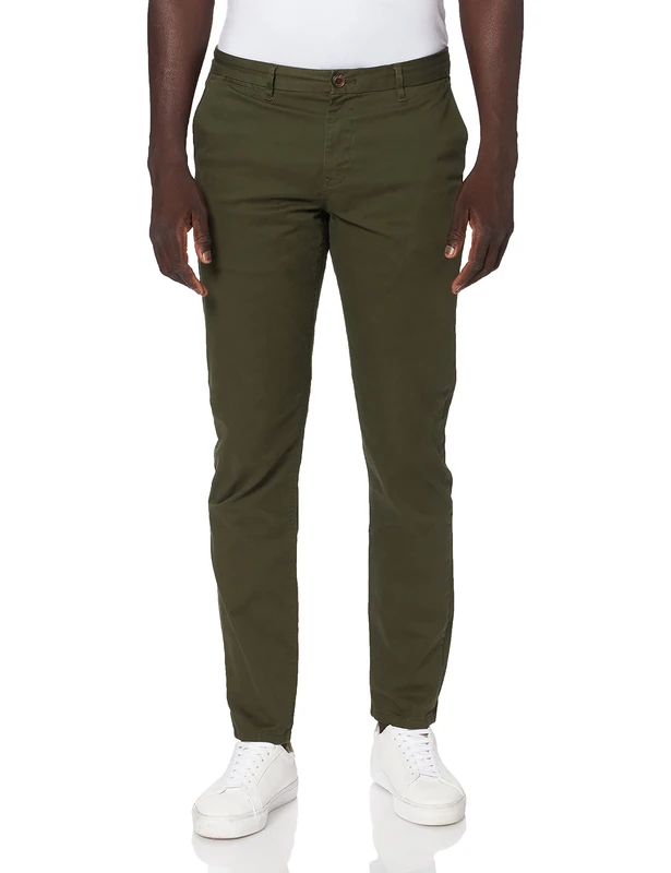 Scotch & Soda Men's Nos Mott-Classic Slim Fit Chino Trouser, Green (Military 65), 20 (Size: 30/34) - Image 1