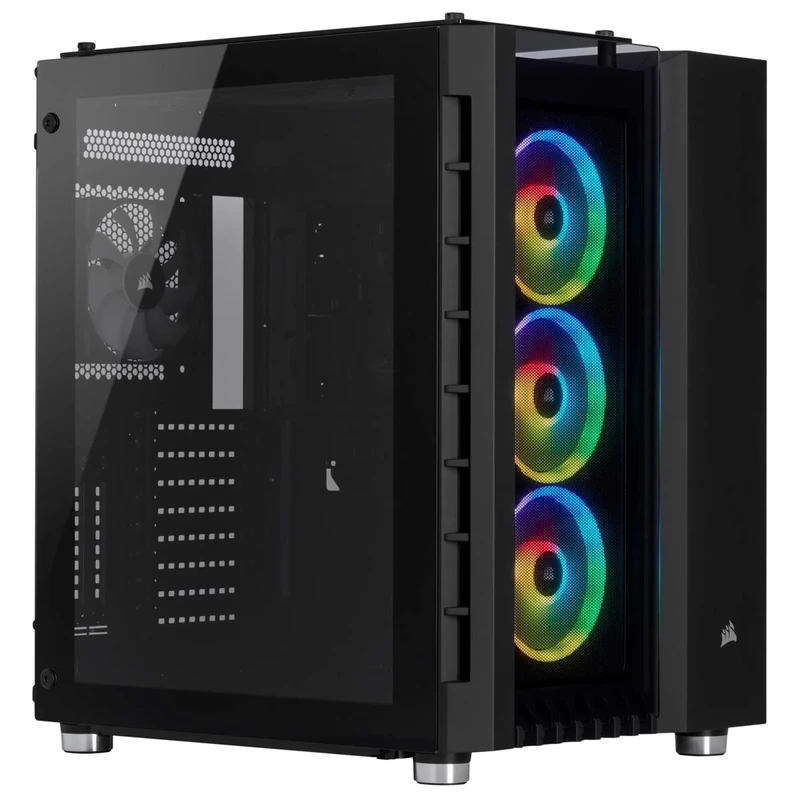 Corsair Crystal Series 680X RGB High Airflow Tempered Glass ATX Smart Gaming Case - Black