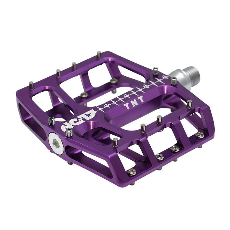 NC-17 Sudpin IV XL TNT Aluminium Platform Pedals/Mountain Bike Pedal/BMX Pedal/Flat Height 17.7 mm/Fail Safe System/Precision Bearing + Cr-Mo Axle/Includes Replacement Pins, Violet, XL