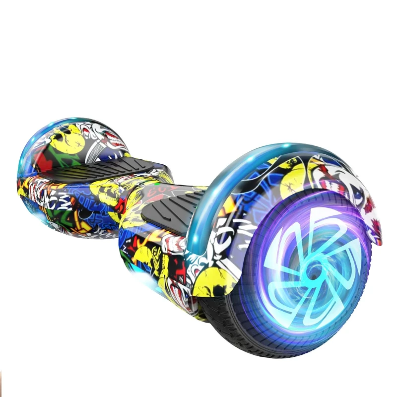 Hoverboard 6.5 Inches Overboard, Hover Scooter Board Gyropode All-Terrain, Bluetooth and LED Self-balancing Electric Scooter for Children and Adults