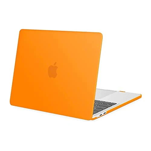 MOSISO Compatible with MacBook Pro 13 inch Case 2025 2024 2023 2022-2016 M2 M1 A2338 A2289 A2251 A2159 A1989 A1706 A1708 with/without Touch Bar, Plastic Hard Shell Case Cover, Orange