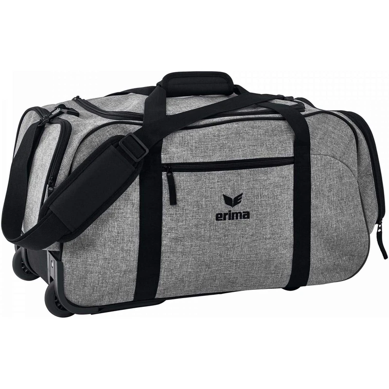 Erima Unisex Travel Line Suitcase (7231901), Grey Melange/Black, S