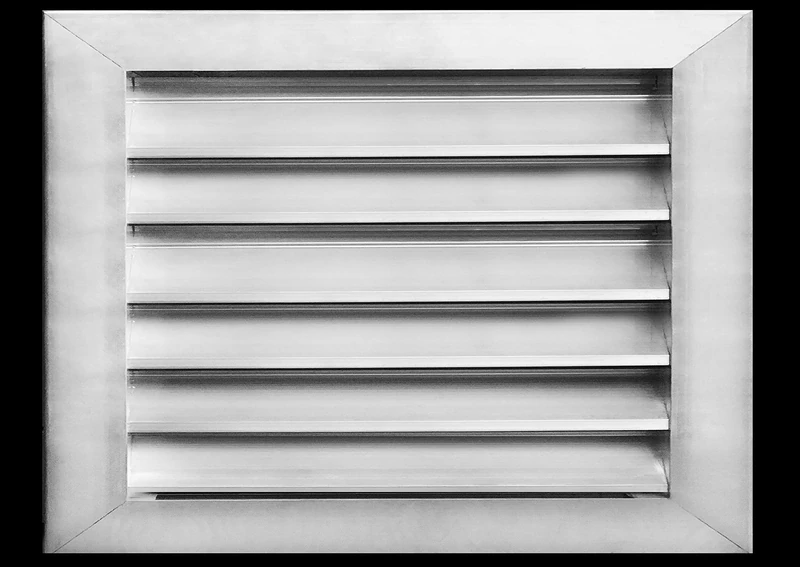 61 x 51 cm Aluminium Outdoor Weather Proof Louver - Rain & Waterproof Air Vent with Screen Mesh - HVAC Grille - Aluminium [Outer Dimensions 25.75 W x 21.75 H]