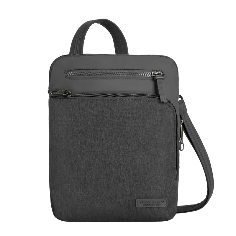 Travelon Unisex's Anti-Theft Metro Small Crossbody, Gray, One Size - Image 1
