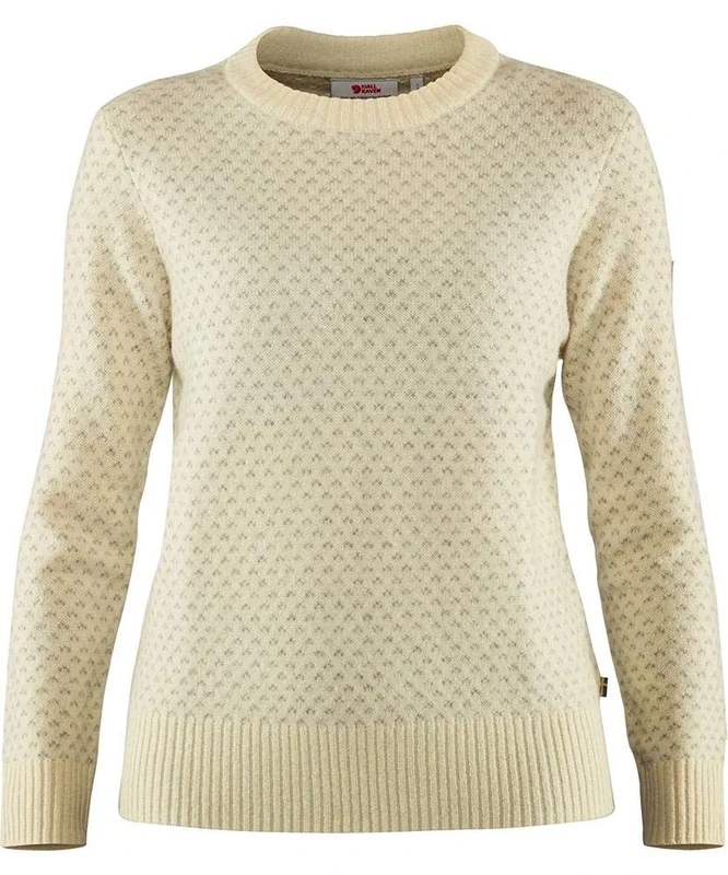 Fjällräven Övik Nordic Sweater W Sweatshirt - White, X-Large