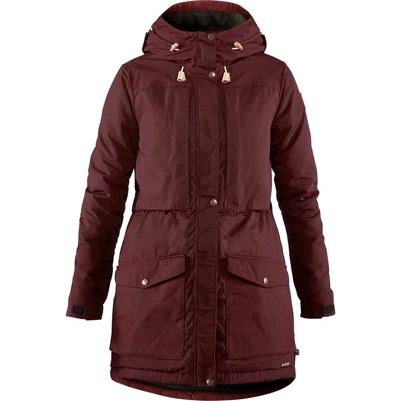 Fjallraven Women's Singi Wool Padded Parka W Sport Jacket, Red, L UK