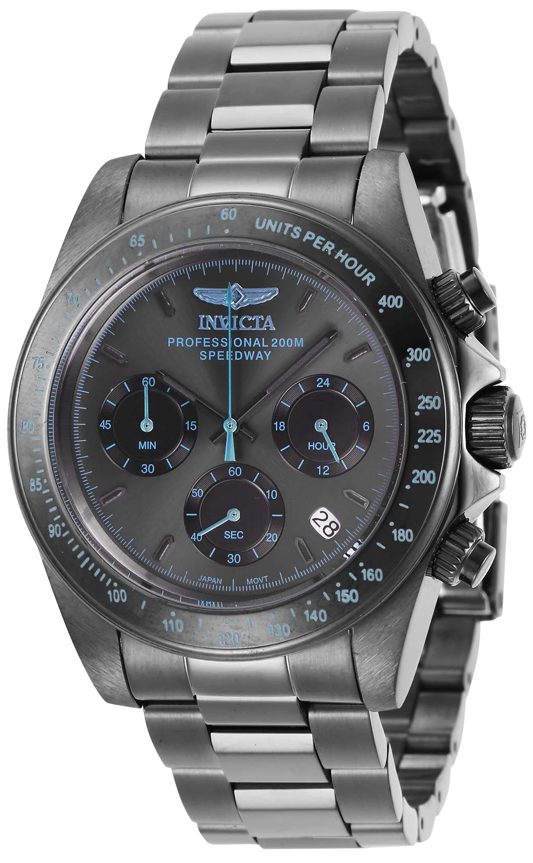 Invicta Speedway 27772 Men's Watch - Waterproof - Analogue - Quartz Movement - stainless steel with grey dial - 39mm