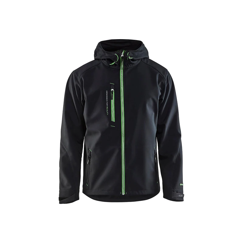 Blaklader 494925179942M Softshell Jacket, Black/Green, Size M