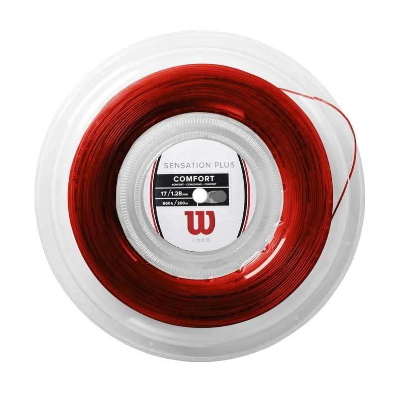 Wilson Unisex-Adult Sensation Plus Reel Racket strings, Red, 17