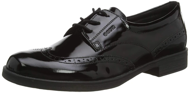 Geox Girls Jr Agata Shoes, Black, 2.5 UK Child