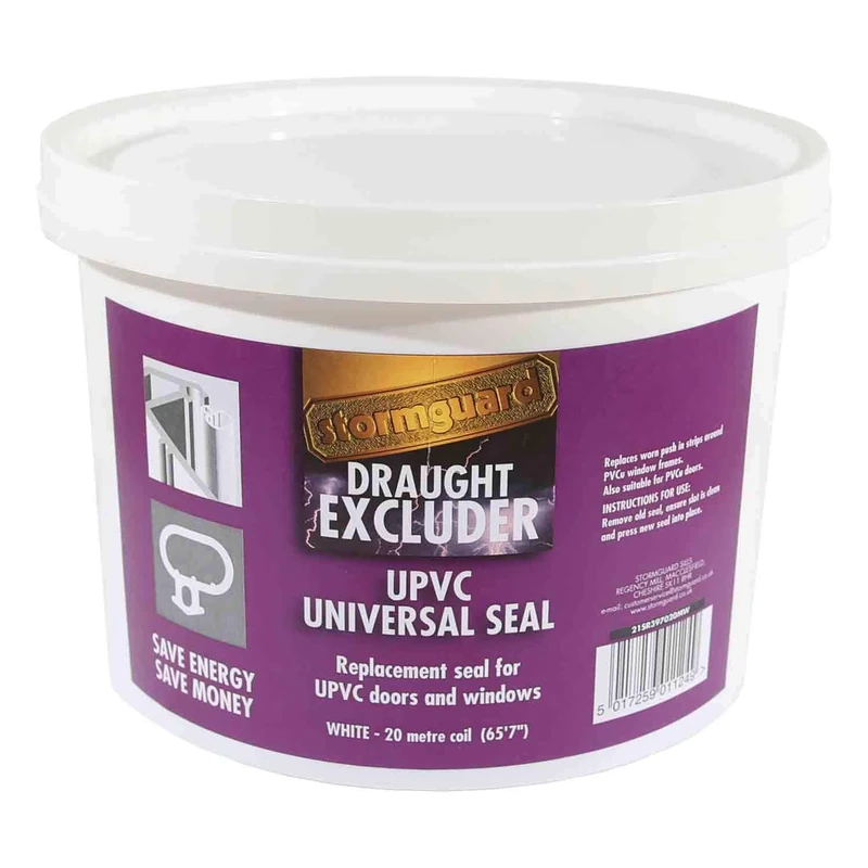 LOWENERGIE Stormguard 20m White UPVC Window & Door Gasket Seal