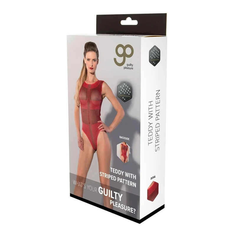GUILTY PLEASURE Printed Datex Teddies Red M - Image 1