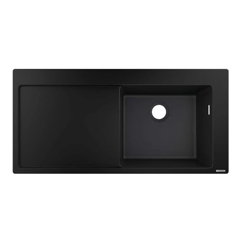 hansgrohe 43314170 S514-F450 Built-in Sink 450 with Drainer, Graphite Black Kitchen, 60 cm