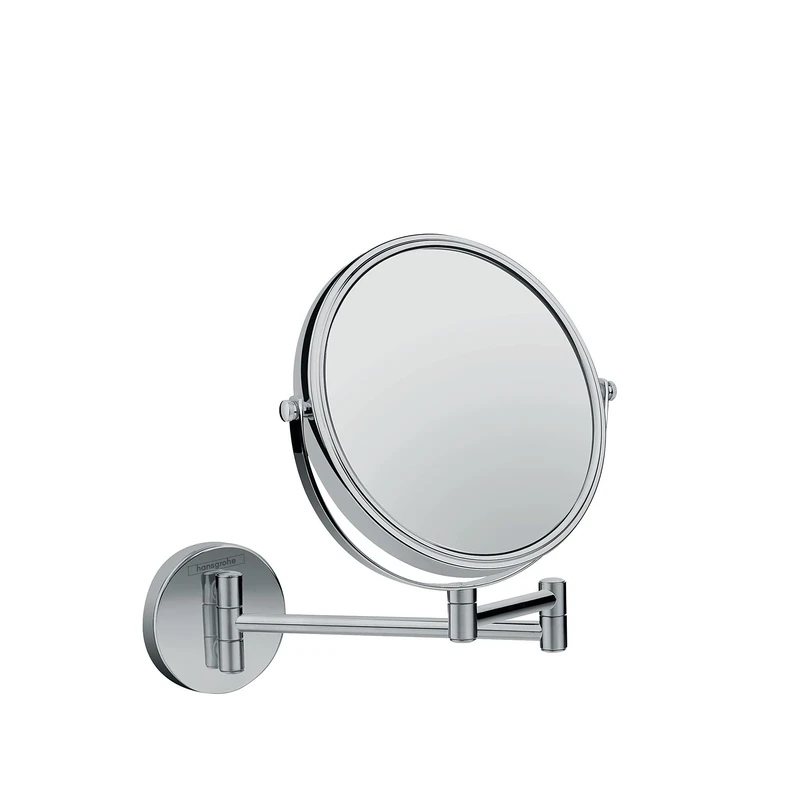 hansgrohe Logis Universal - shaving mirror wall mounted, bathroom mirror for shaving and makeup, bathroom accessory, chrome, 73561000
