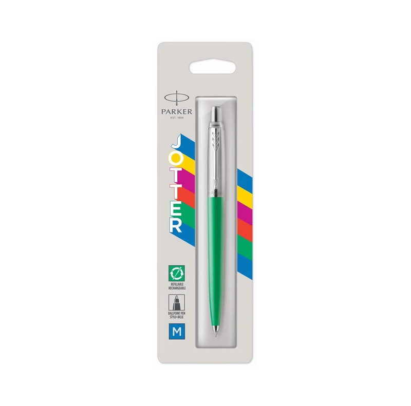 Parker Jotter Ballpoint Pen - Classic Green, Medium Point, Blue Ink