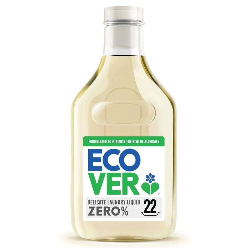 Ecover Zero Wool & Silky Laundry Detergent, Laundry Washing Liquid, For Sensitive Skin, Baby Laundry 1 x 22 Washes, 1 x 1L