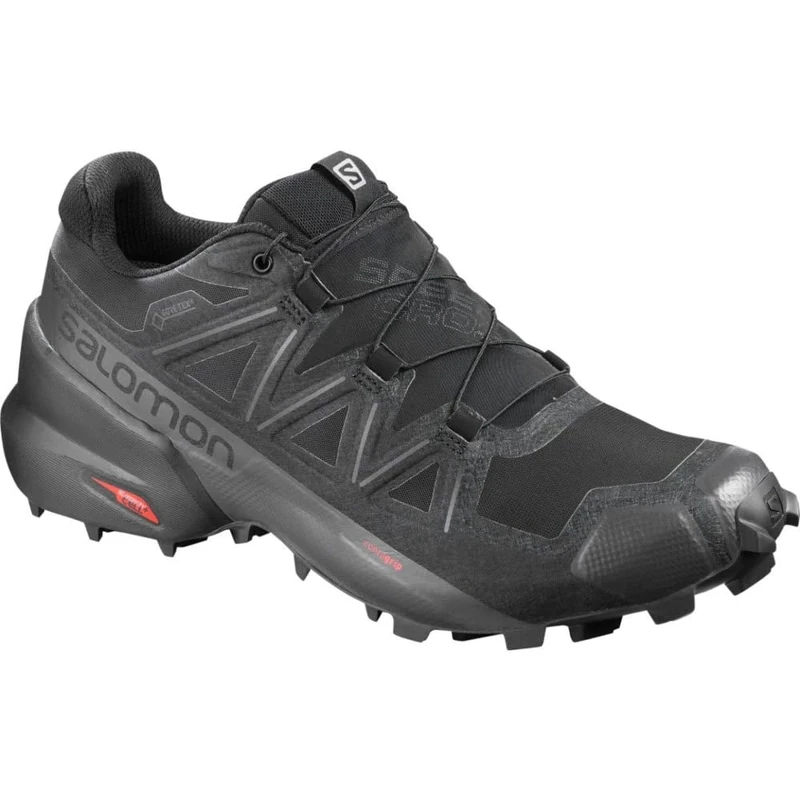 Salomon Speedcross 5 Gore-Tex Men's Trail Running Shoes, Weather protection, Aggressive grip, and Precise fit, Black, 10
