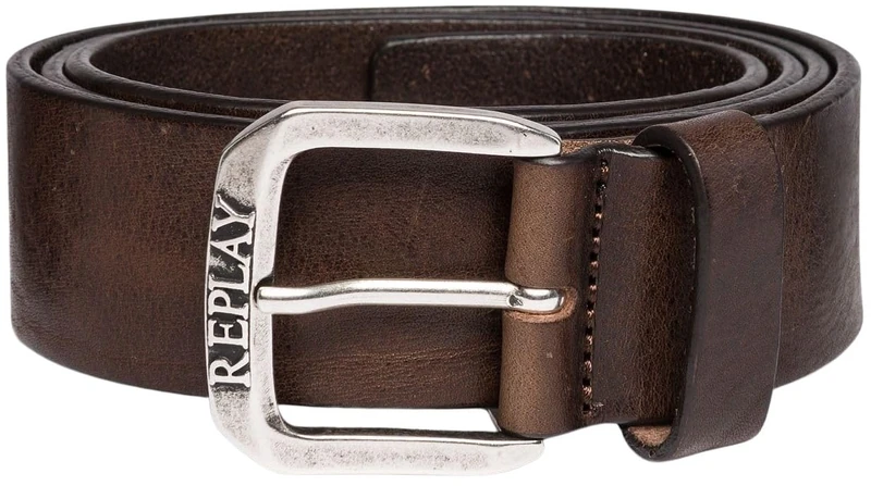 Replay men's leather belt, brown (Fade Tobacco 117), 105 cm