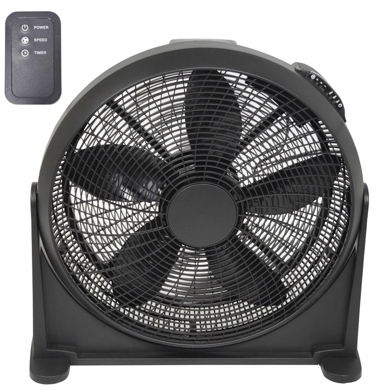 Prem-i-air 20" Inch Powerful Cold Air Cooling High Velocity Floor/Wall Air Circulator Fan with 3 Airflow Speed Settings, Remote With Timer, Low Noise For Use in Homes, Offices, Gyms, Garages.