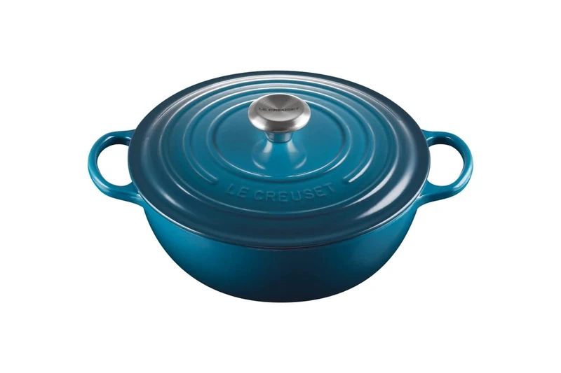LE CREUSET Signature Soup Pot 26cm Deep Teal SS Knob - Image 1