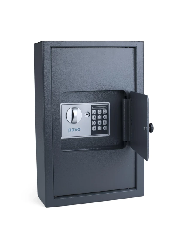 PAVO Outdoor High Security Key Cabinet for 50 Keys - Grey