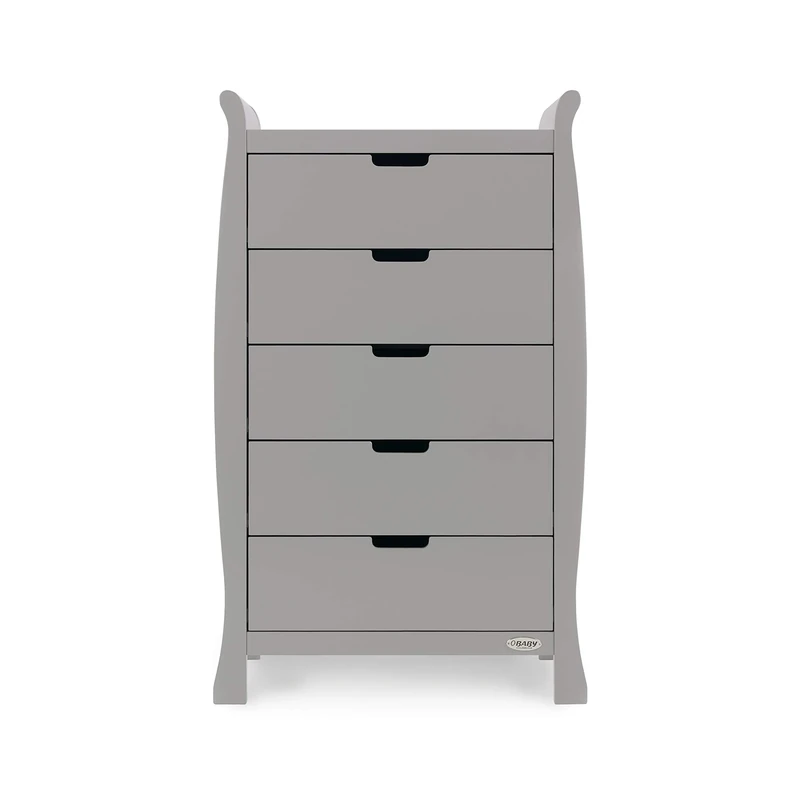 Obaby Stamford Sleigh Tall Chest of Drawers - Warm Grey