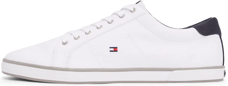 Tommy Hilfiger - Harlow Low Top Sneakers For Men - Shoes For Men UK, Mens Shoes, Tommy Hilfiger Mens, Walking Shoes Mens, Shoes - White Trainers Size 6.5 - Image 1