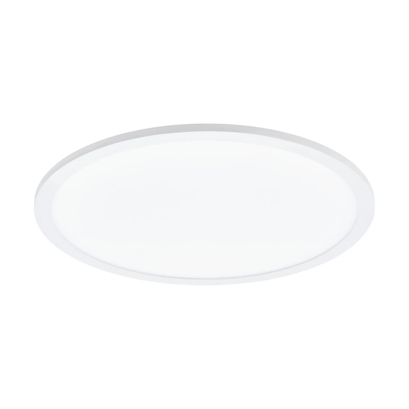 Eglo LED Ceiling Light Panel Sarsina, dimmable Ceiling lamp Made of White Aluminium and Plastic, Flush Mount Kitchen Lighting, Neutral White, Ø 18"