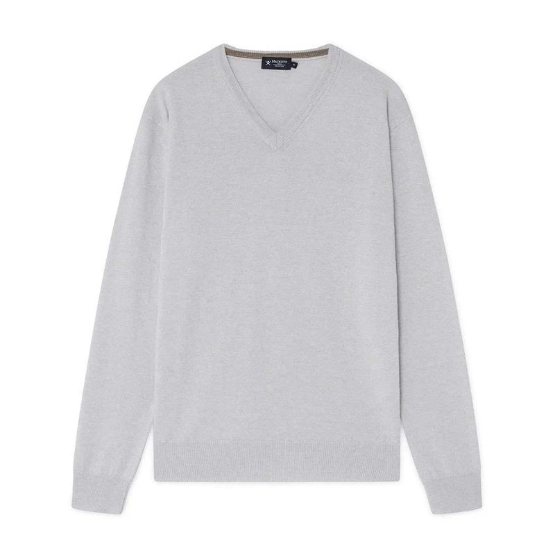 Hackett London Men's Wool Cash Mix V Jumper, Grey (Mist 9lx)), XXX-Large