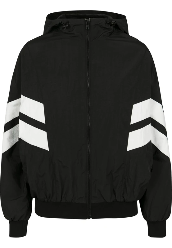 Urban Classics Ladies Crinkle Batwing Jacket Women's Jacket, (Blk/Wht 00050), XS