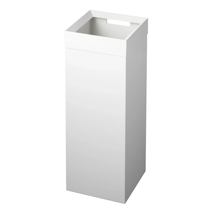YAMAZAKI 4488 TOWER Tall Trash Can, white, Steel, Minimalist, 22.5 x 22.5 x 60 cm