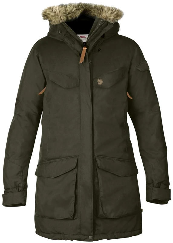 Fjallraven Women's Nuuk Parka W Sport Jacket, Green, L UK
