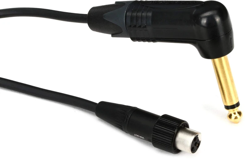 Shure WA307 3â€™ Premium Guitar Cable, with Right Angle ¼ Inch Neutrik Connector - Image 1