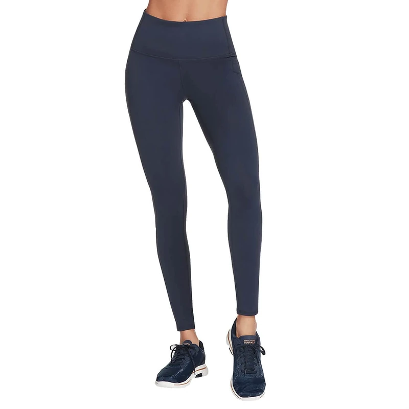 Skechers Women's GO Walk HW Legging, Blue, L