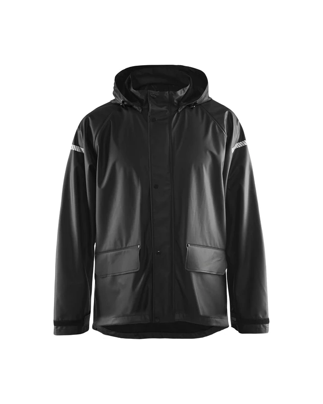 Blaklader 431120009900XXL Level 1 Rain Jacket - Black, XXL