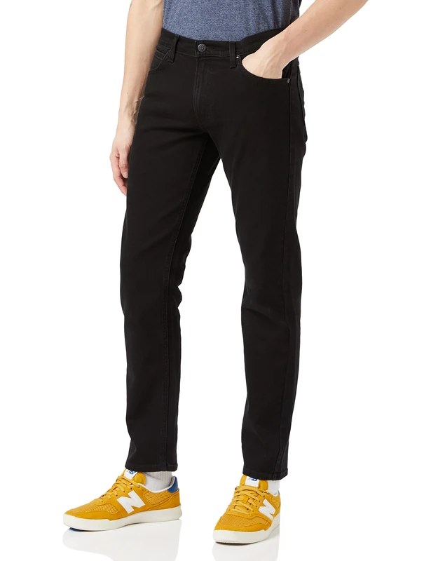 Lee Mens Daren Zip Fly Jeans, Black Rinse, 36W / 32L UK