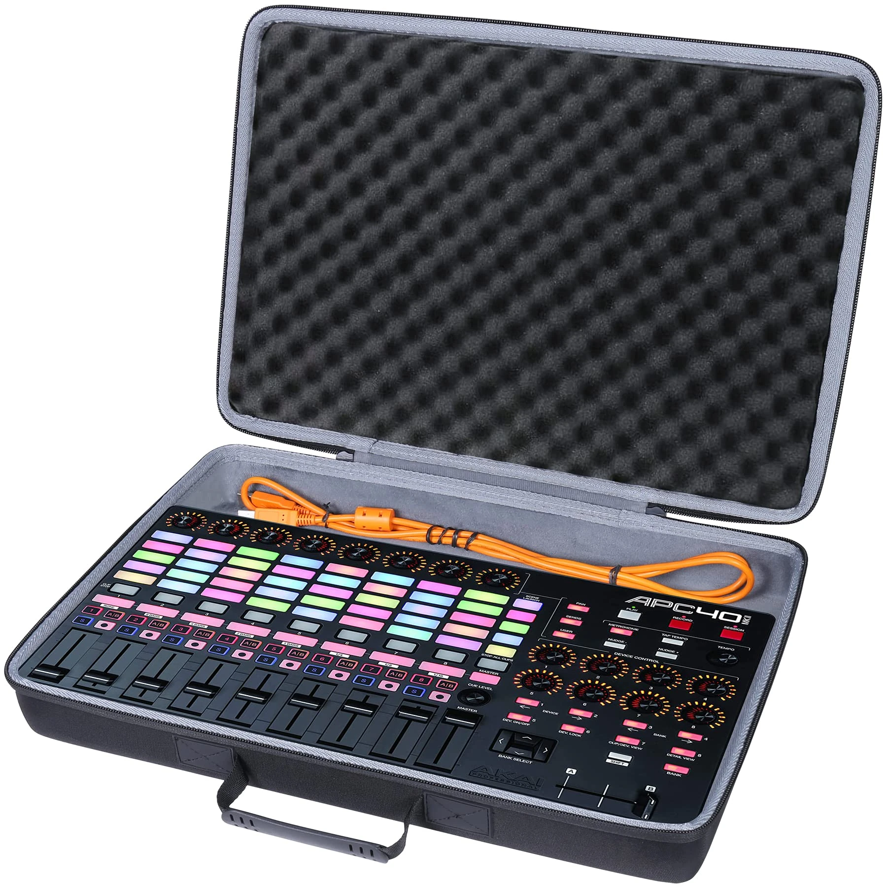 co2CREA Travel Hard Case for AKAI Professional APC40 MKII USB MIDI Controller, Case Only
