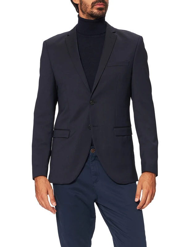 SELECTED HOMME Men's Slhslim-mylobill Navy Blazer B Noos Suit Jacket - Blue - 46R