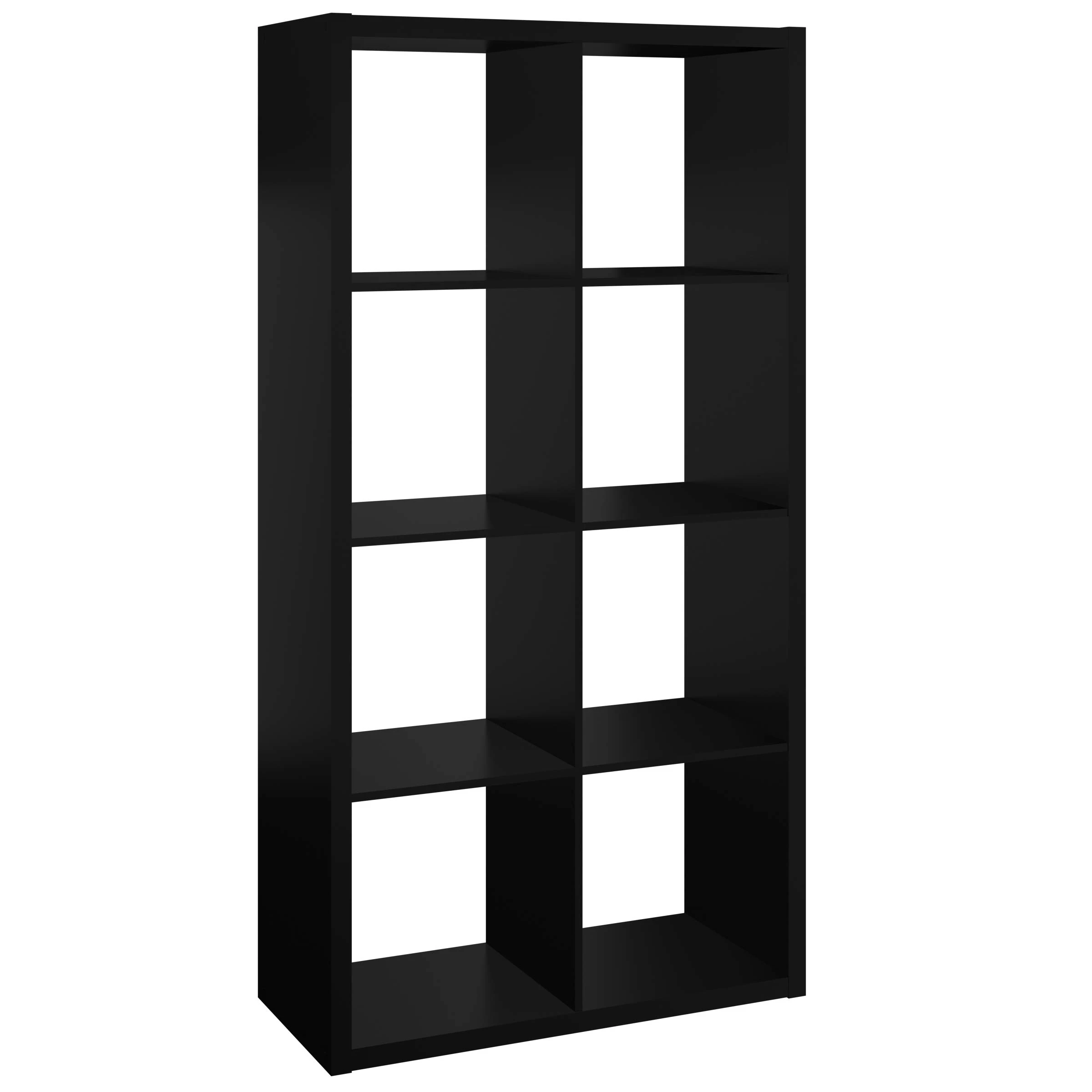 ClosetMaid Open Back 8-Cube Storage Organizer, Engineered Wood, Black