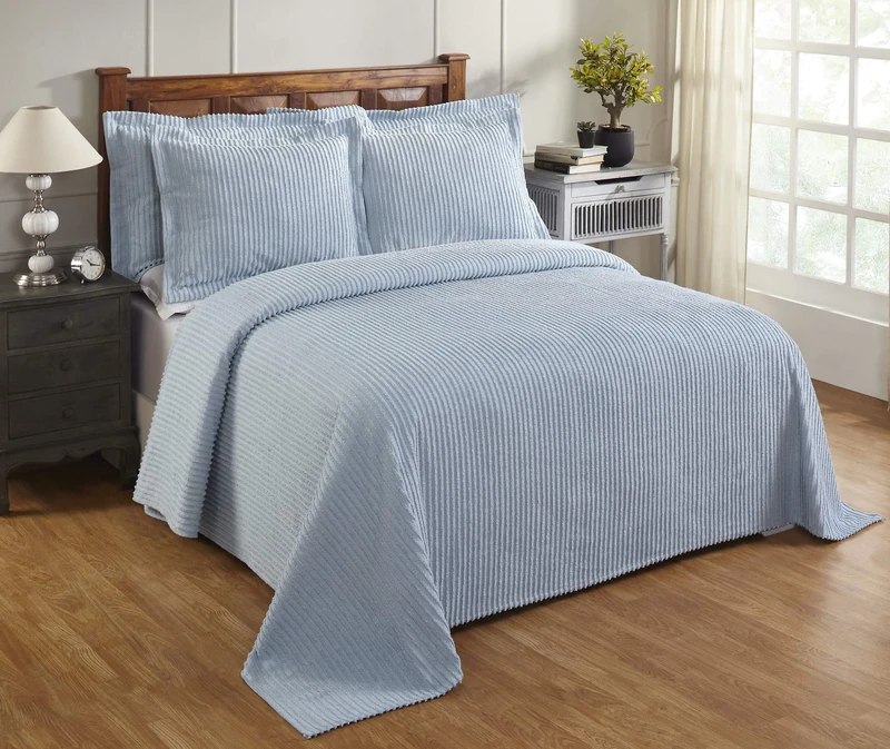 Better Trends, Cotton, Blue, King Bedspread