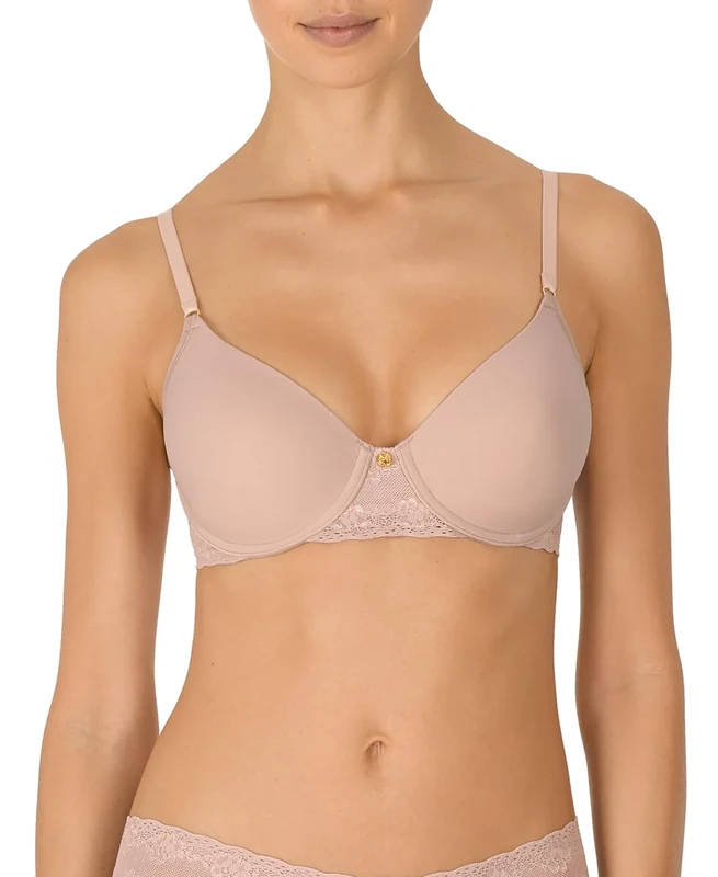 Natori Women's Bliss Perfection Contour Underwire Bra Full Coverage, Opaque, Rose Beige, 30A