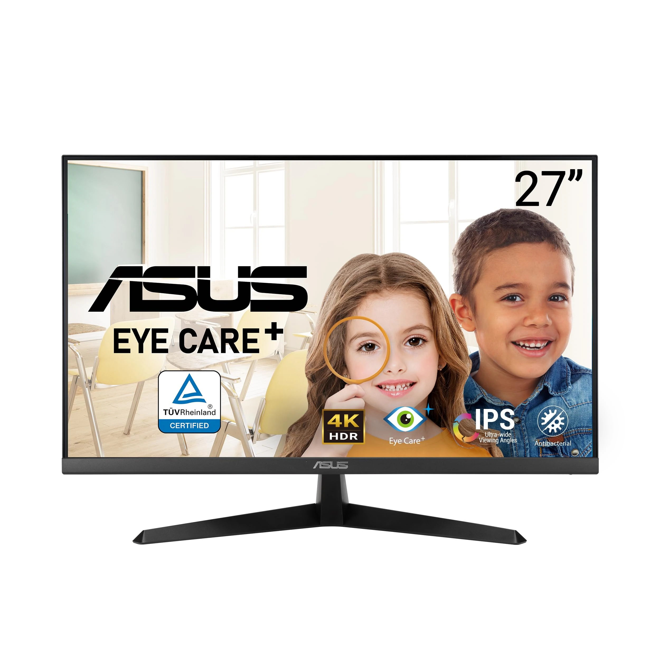 ASUS VY27UQ Eye Care Monitor – 27 inch 4K (3840 x 2160), IPS, HDR-10