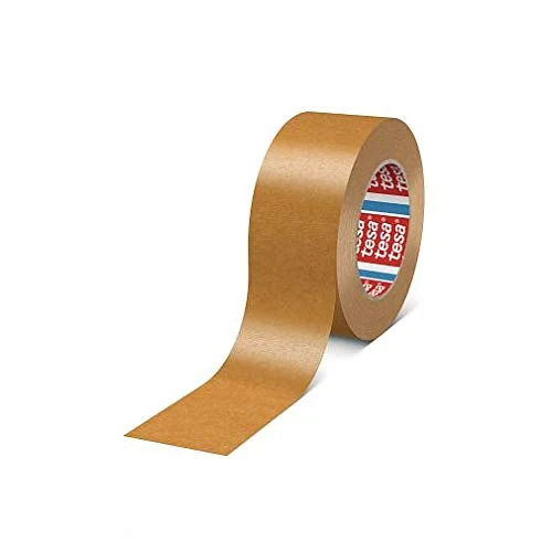Tesa 4341 Masking Tape with Oven-Proof Coating, Paper Holder, Natural Rubber Masking Adhesive, 170μm, 50 m x 25 mm, Transparent, Pack of 72 Pieces