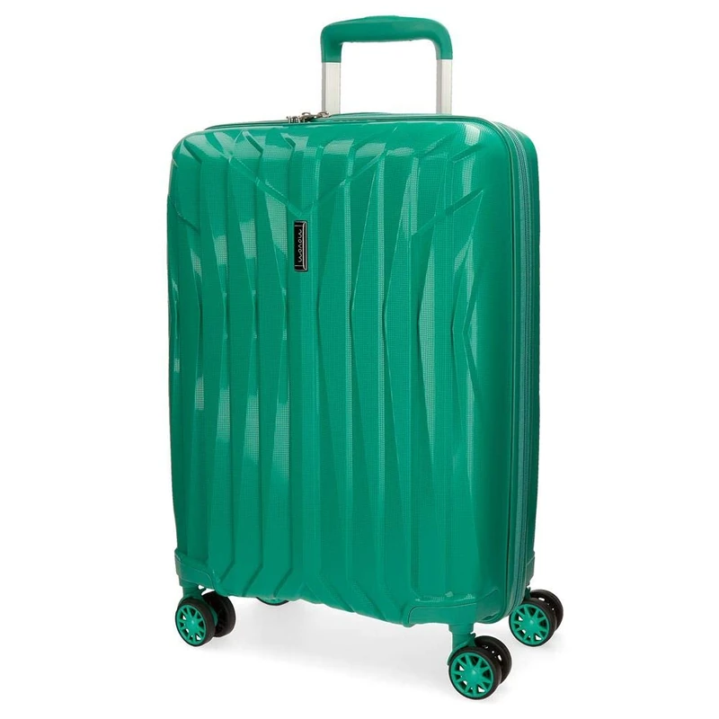 Movom Fuji Green Cabin Suitcase 39 x 55 x 20 cm Rigid Polypropylene TSA Lock 37 Litre 2.7 kg 4 Double Wheels Hand Luggage