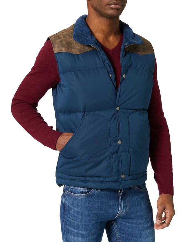 Hackett London Men's Hkt Down Gilet Outdoor, Blue (Blazer 5pf), Small